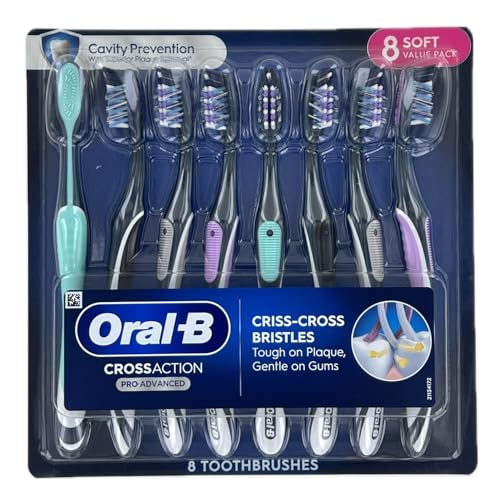 Oral-B Cross Action Pro - Spazzolino da denti avanzato, 8 pezzi (morbido)