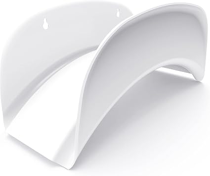 Gardzen Steel Wall-Mounted Heavy Duty White Hose Bracket, Car Hose Holder, Carrier, Support for Garden Hose Hanger