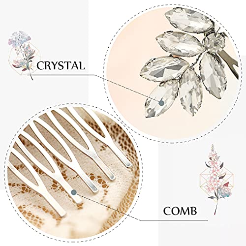 Earent Bride Wedding Hair Comb Crystal Hair Piece Rhinestone Hair Accessories Bridal Side Combs For Women And Girls #TOP4