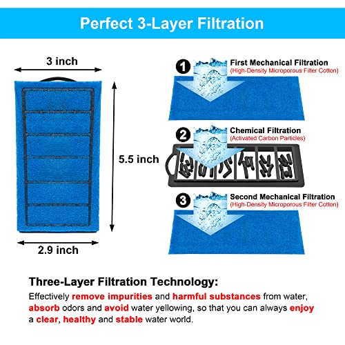 Image of DaToo Aquarium Power Filter in-Tank Ultra Silent Small Fish Tank Filter 5W for Aquarium 10 to 20 Gallon Tank, 1 Yr Warranty