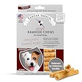 Tartar Shield Soft Rawhide Chews | Safe Dental Treats for Small Dogs | Vet VOHC Approved | Daily Bone Cleans Teeth & Gums Fresh Breath Oral Health Support | USA Made | (Small Dogs / 12 Count)