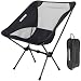 MARCHWAY Ultralight Folding Camping Chair, Portable Compact for Outdoor Camp, Travel, Beach, Picnic, Festival, Hiking, Lightweight Backpacking (Black)