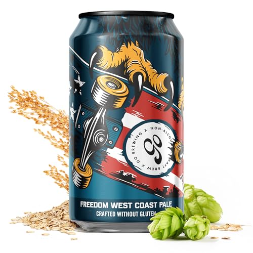 Image of Go Brewing Freedom West Coast Pale, NA Beer, 12 Pack (12 oz) | Small-Batch Craft Brew, Low-Calorie, Classic Ingredients, Bold Smooth Finish, Any Occasion