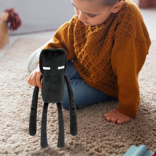 Philoctes Plüschtier Figuren Stofftier Schwarz 26cm, Kuscheltier Plüschtier Plush, Lustiges Plüsch Kuschelig Ideal zum Sammeln Puppe Geschenk für Kinder Fans