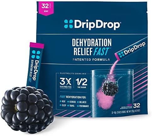 DripDrop Hydration - Electrolyte Powder Packets - Berry - 32 Count