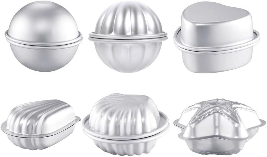 Amazon.co.jp Ladruph バスボムメーカー 手作り モールド 道具 可愛い 12個 6形 金属製 バスボム クラフト用