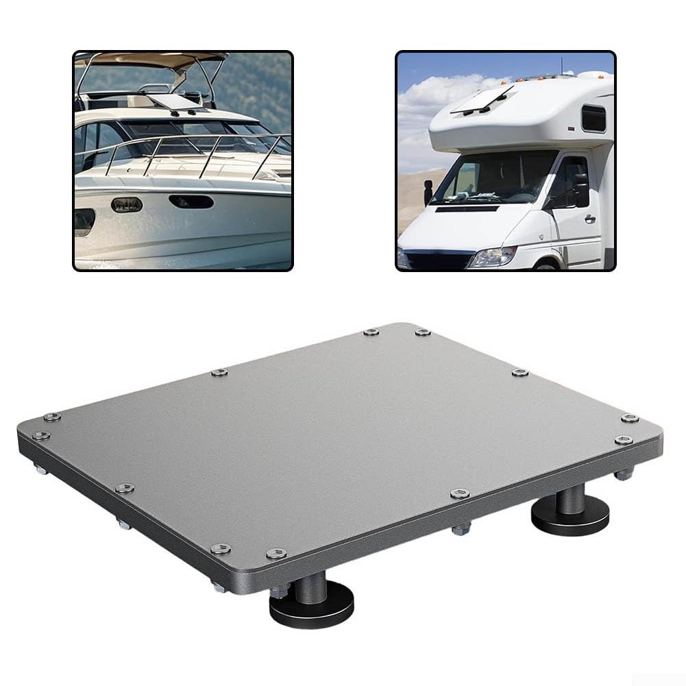 Soporte magnético de techo para Starlink, soporte de señal resistente con 4 imanes fuertes, soporte de aleación de aluminio seguro para pintura para RV, camión, barco, caravana, furgoneta, color negro