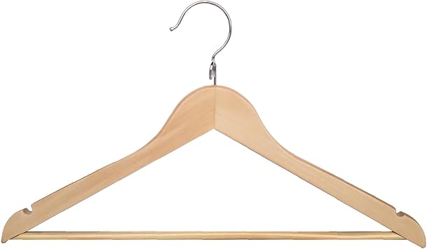 Proman Products - Kascade Hangers, Space Saving Hangers, Customize Your Closet Organization Natural Color, 50-Pack