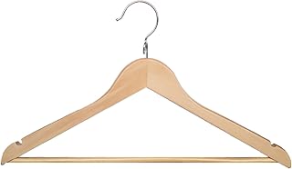 Kascade Hangers, Space Saving Hangers, Customize Your Closet Organization (Natural Color, 50-Pack)
