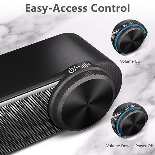 Jeecoo A30 PC Lautsprecher,Computer Lautsprecher für Pc,USB Powere PC Soundbar Schwarz,...