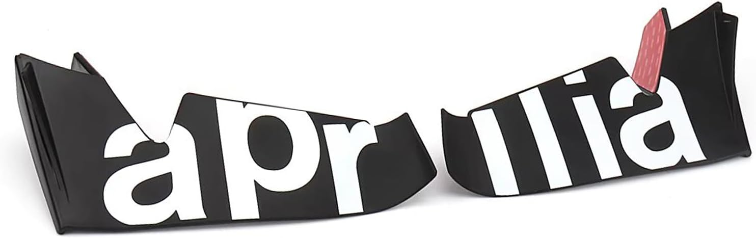 Motorcycle Front Winglet Lips Compatible with Aprilia RS660 ABS Carbon Aerodynamic Side Wing Spoiler Panel Air Deflector Fairing Kit (White)