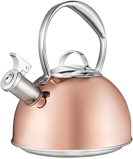 Czajnik z gwizdkiem 304 gwizdki ze stali nierdzewnej, kocioł do gospodarstwa domowego, gaz ziemny, kuchenka indukcyjna, uniwersalny WHLONG (kolor : miedziany plating)