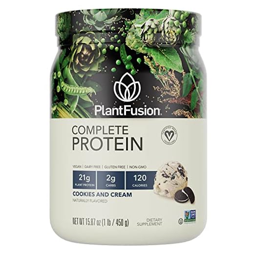 PlantFusion Complete Vegan Protein Powder - Plant Based Protein Powder With BCAAs, Digestive Enzymes and Pea Protein - Keto, Gluten Free, Soy Free, Non-Dairy, No Sugar, Non-GMO - Cookies & Cream 1 lb