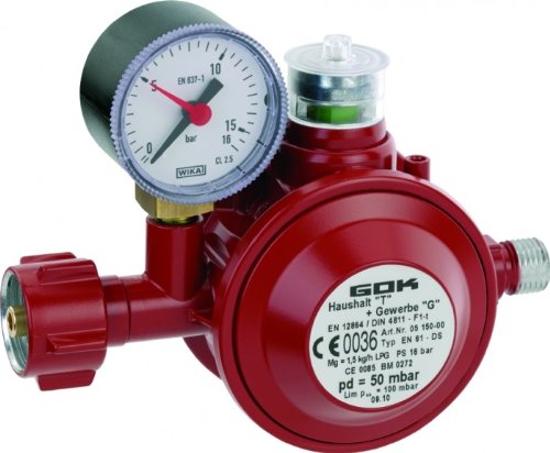 GOK Haushaltsregler/ Gasregler für den Einsatz in geschlossenen Räumen 30 mbar-2