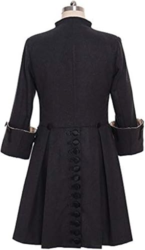 Miniatura 3 de Chaqueta vintage para hombre Steampunk estilo gótico victoriano Frock Coat uniforme disfraz de Halloween