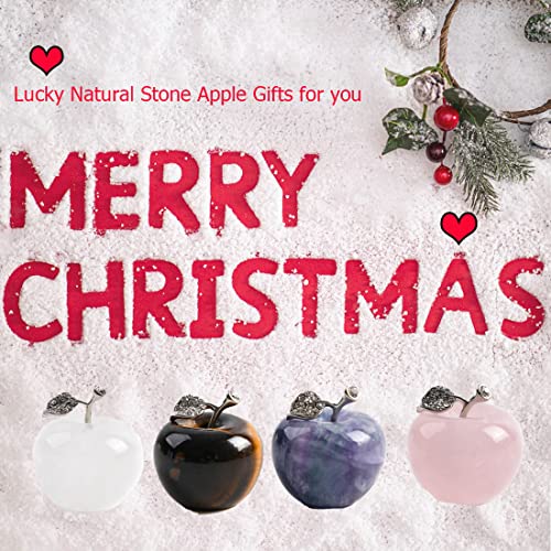 Nuzujx Healing Crystal Apple Paperweight Craft Decoration (Tiger Eye) #TOP2
