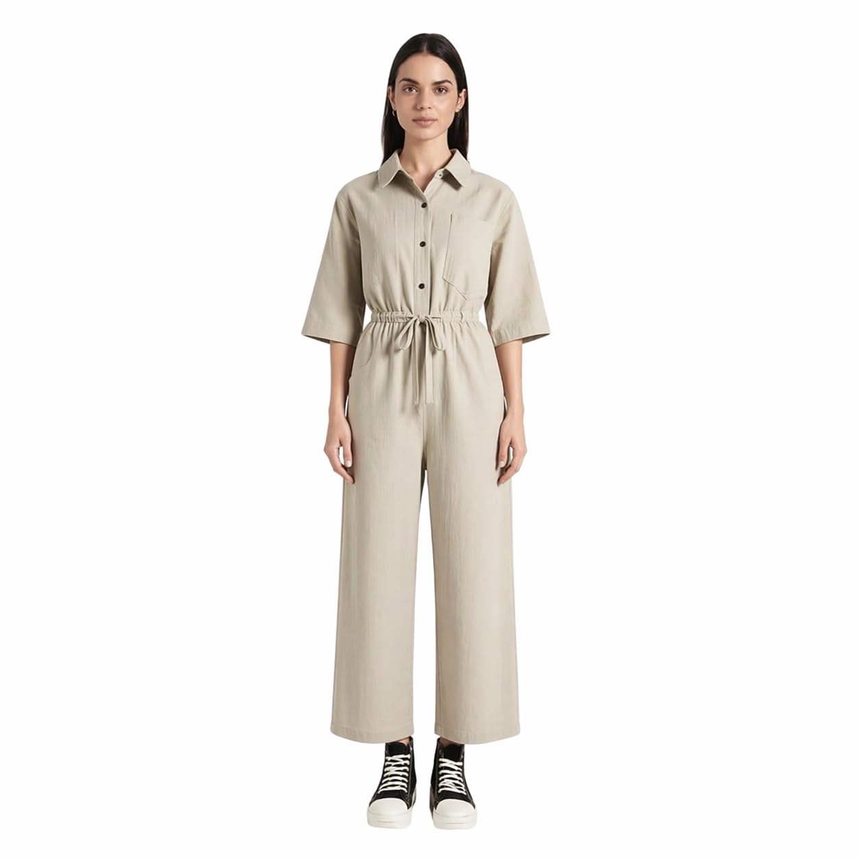 bedazzle Women's Solid Wide-Leg Utility Jumpsuit-picture-50