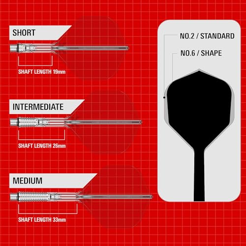 Target Darts K-Shift No.2 Integrated Flights & Shafts | K Shift No.2 Flight & Shaft System, Clear – K-Flex Intermediate Shift Spin Base, Professional Dart Accessories - Thumbnail 5