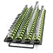 Olsa Tools | Portable Socket Organizer Tray | Black Rails with Green Clips | Holds 80 Sockets | Premium Quality Socket Holder