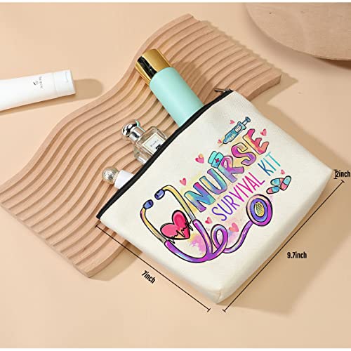 DJHUNG Funny Love Nurse Makeup Bag Nurse Accessories for Work Nurse Gifts for Women Nursing Bag for Women Female Her Wife Mom Graduation Birthday Thank You Retirement Gifts Nurse Survival Kit2