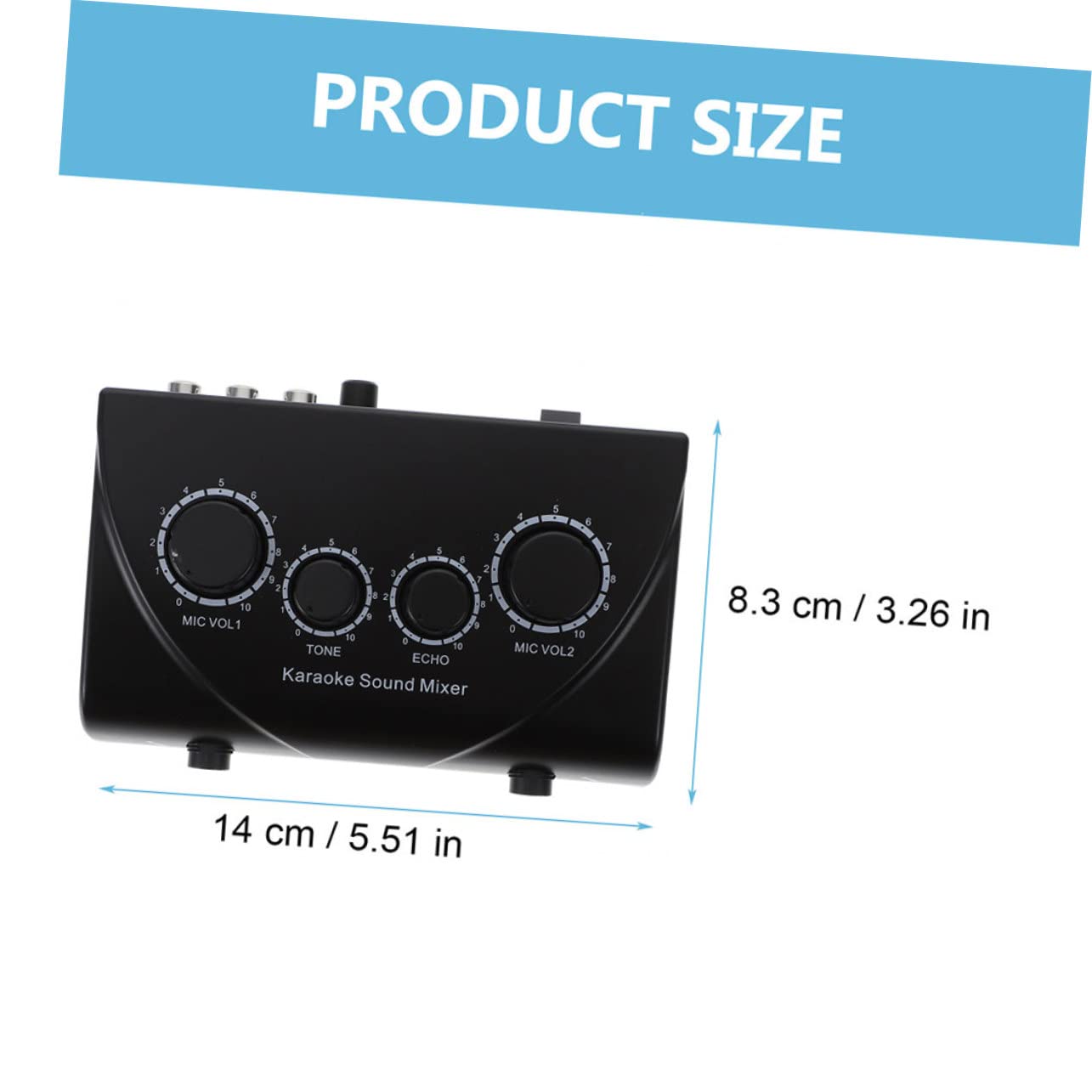 Mixer Karaoke Professionale con Doppio Ingresso Microfono Nero | Audio Mixer per Ktv e Palco, Basso Rumore e Sonora, Cavo Incluso con Alimentatore