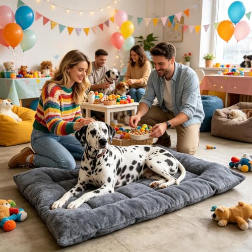 Cama para gatos sofá rectangular extragrande colchoneta de felpa suave para perros de suelo 3