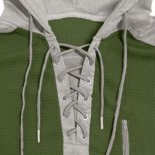 Sudadera sin mangas hombre con sofisticado empalme de gamuza y capucha ajustable moderna 2
