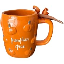 Rae Dunn Fall Thanksgiving Themed Mugs Pumpking spice Orange