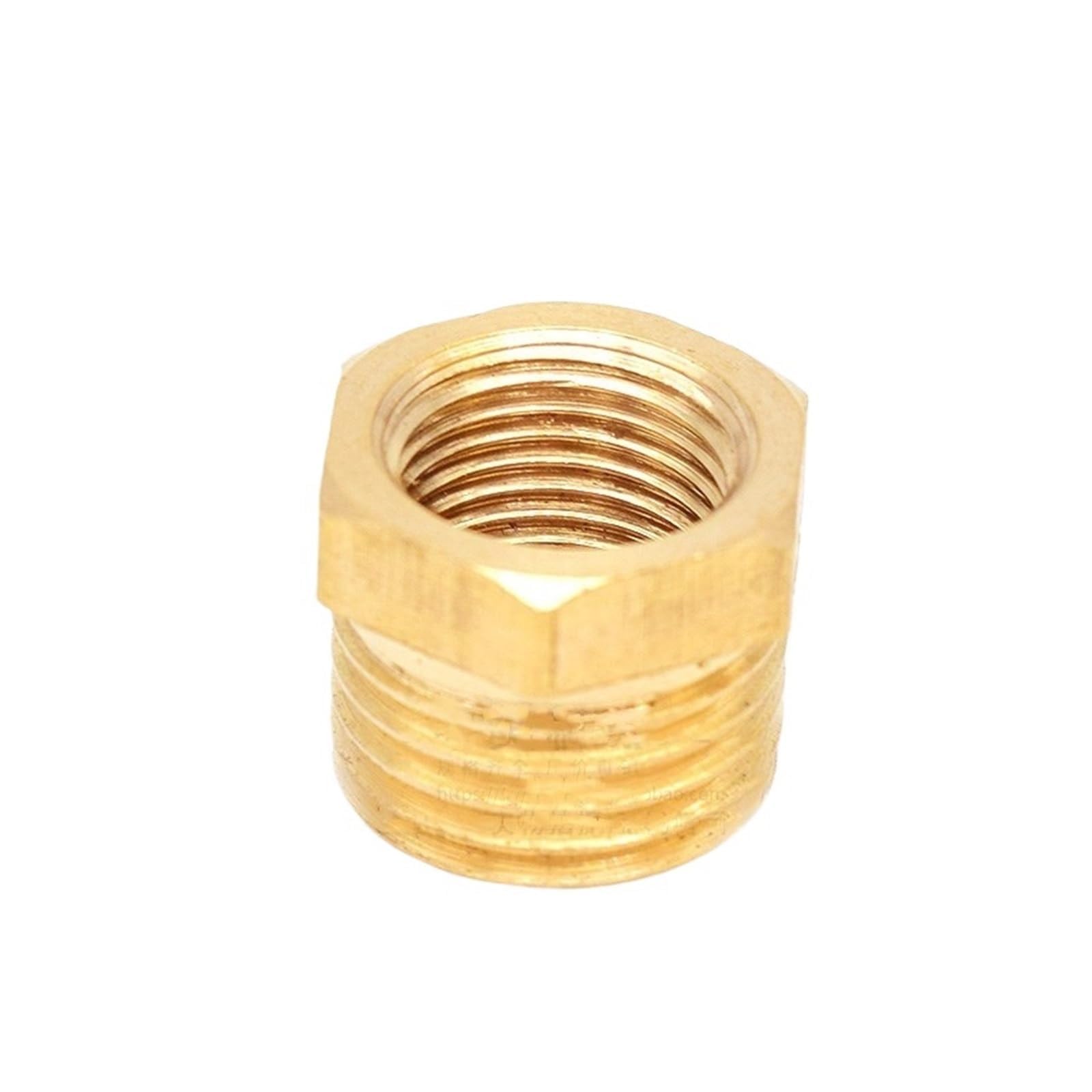 Buje reductor de latón hexagonal con acabado premium de alta resistencia 1/4" a 1/8"