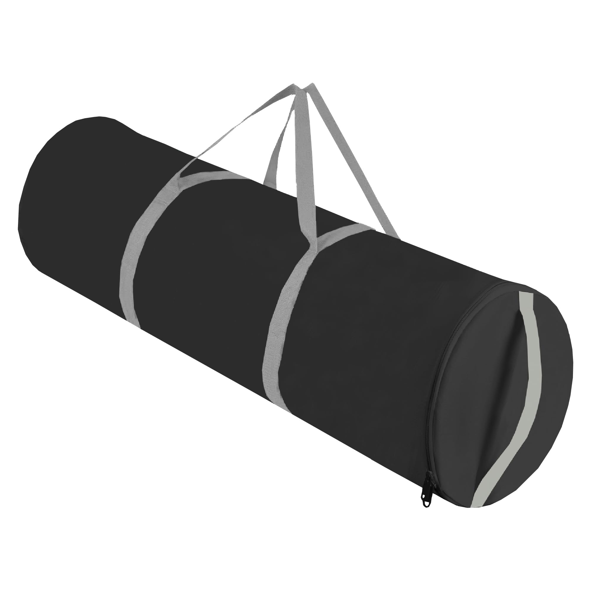 Christmas Cylinder Wrapping Paper Storage Bag, Waterproof, Heavy Duty, Rip Resistant 600D Oxford Fabric Wrapping Paper Roll Organiser for Christmas, Easter, Gift (105 x Ø28cm) - Black