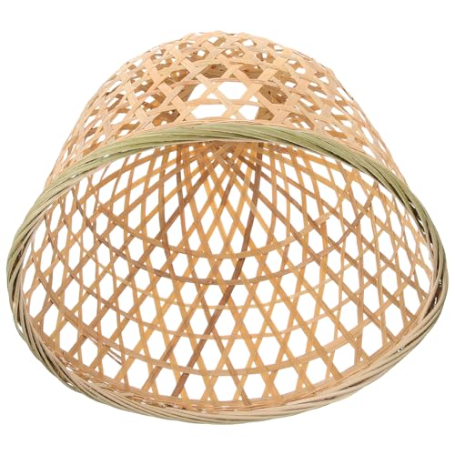 Abat-jour suspendu en bambou tissé 25x20cm luminaire naturel