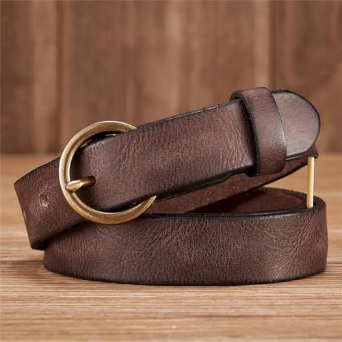 Rfmfkkg Women 2.5cm Copper Belts Buckle Leather Casual Jeans Thin Belt Retro Ladies Strap Girl Belt4