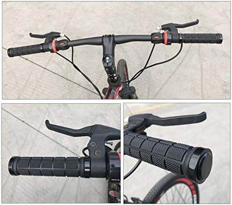 PLATT Bike Handlebar Grips Rubber Comfortable Bicycle Handle Grip for MTB/BMX with Plastic End Caps