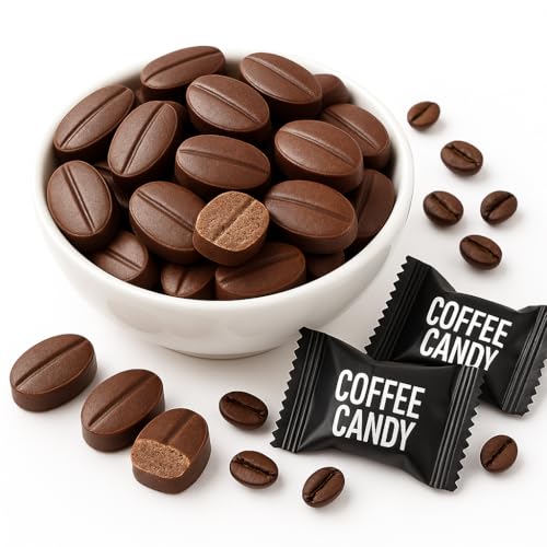Coffee Bean Shaped Candy by ZZLEEZYO, 200 Count Hard