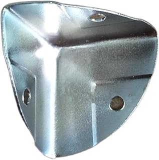 NINOMA Antique Style Metal Box Corner Iron Protection Case Edge Guard Corner Cover,Chrome Color,26mm,40Pcs