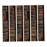 Autocollant pour étagère à livres : fabriqué en pvc imperméable, avec un motif de pierre créatif et simulé, autocollant d'escalier