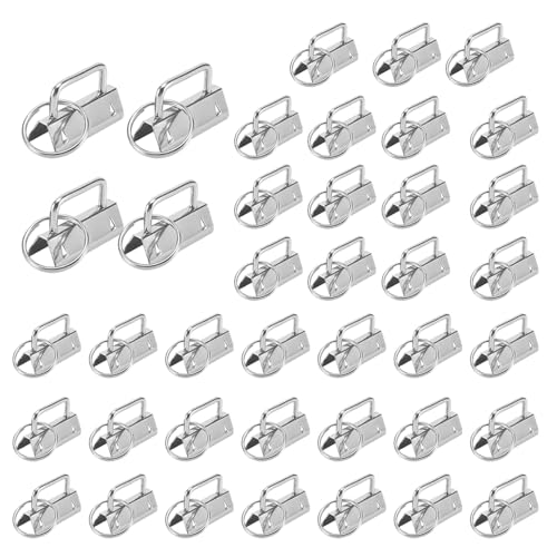 40Pcs Key Fob Hardware,1 Inch Iron Keys Fob Set with Split R