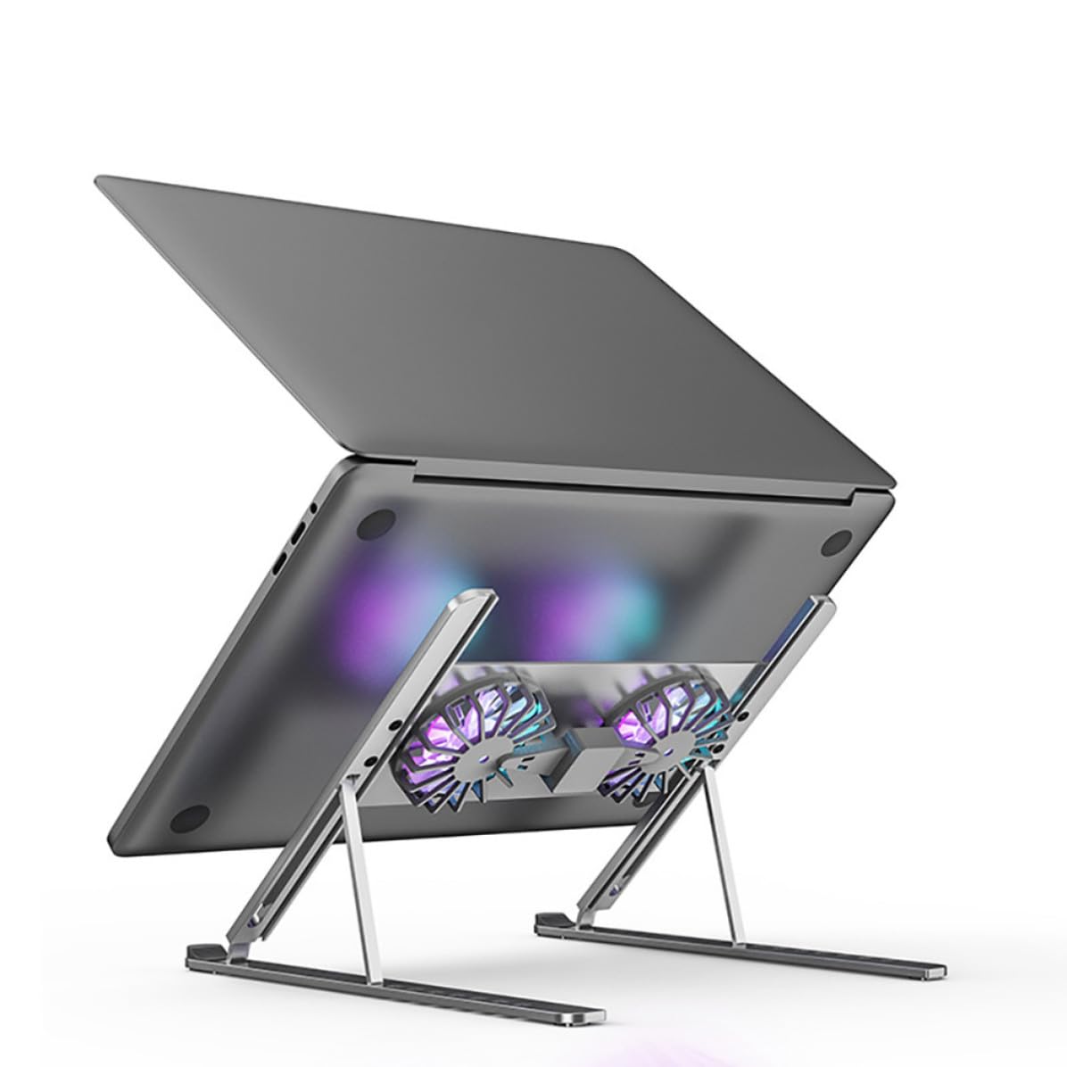 TOYANDONA Base Refrigeradora Portátil de Aleación de Aluminio Diseño Especial y Larga Vida Útil, Soporte Ventilado USB para Enfriar Computadoras Portátiles y Juegos