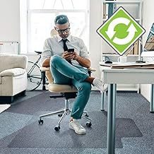 Floortex Cleartex Enhanced Polymer Lipped Chair Mat for Carpets up to 3/8" - 48" x 60"