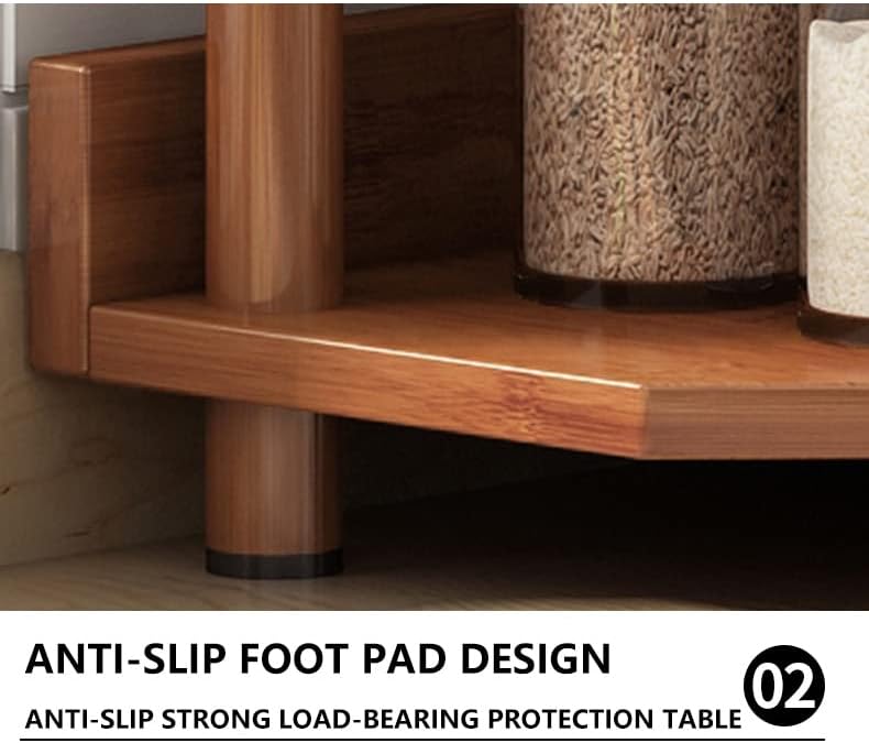 Miniatura 5 de Jniture Estante esquinero de 3 niveles, estantes de esquina independientes, estante de almacenamiento, estantería de esquina para baño y cocina