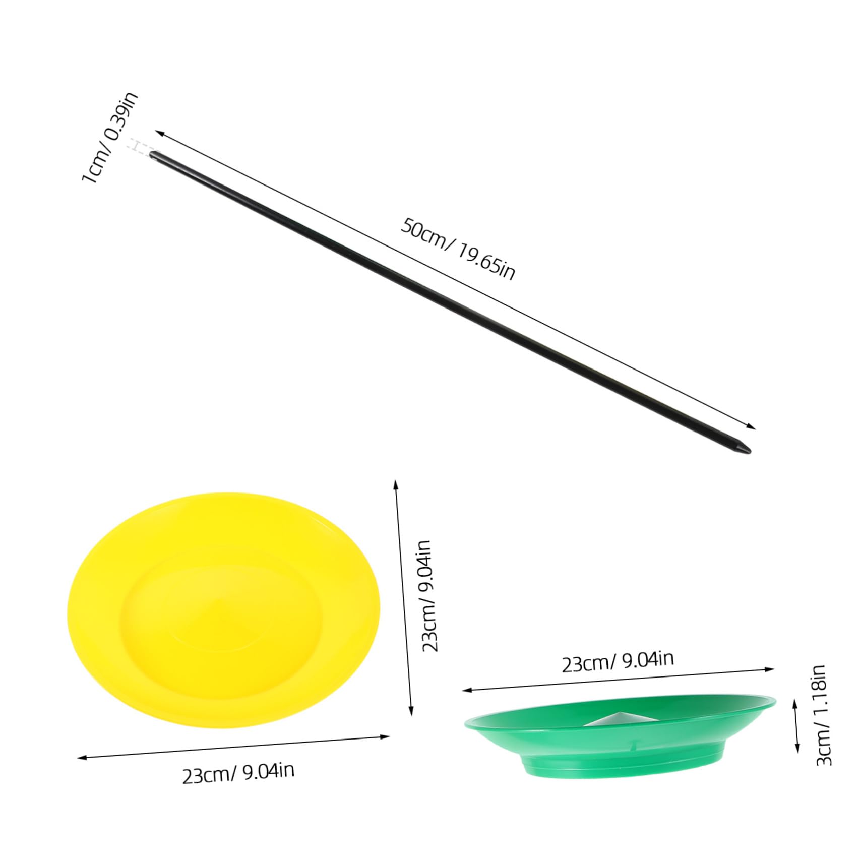 Gogogmee Juggling Toys Set for Boys and Girls 2pcs Juggling Sticks and Plates Spinning Plate Stick for Beginners Skill Development Toy