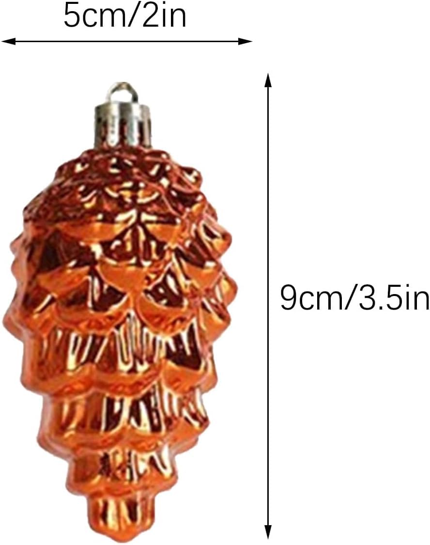 Bombki Choinkowe, 8 Szt. Bombka Świąteczna Ozdoby Choinkowe Choinka Szyszkowe Wiszące Na Dekoracje Choinkę Dekoracja świąteczna(Oranje)
