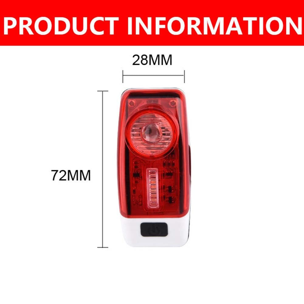 Luce Posteriore della Bicicletta USB di Ricarica della Luce di Avvertimento di Sicurezza Guida Esterna LED Alta Luminosità Zaino Luce