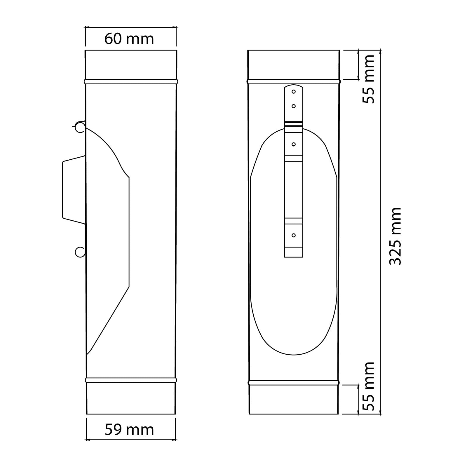 Regenrohrklappe Zink DN 60 inkl. Adapter Regenwasserklappe Regenrohrklappe zum Befüllen von Regentonnen, Regenfässer und kleineren Regenwassertanks.