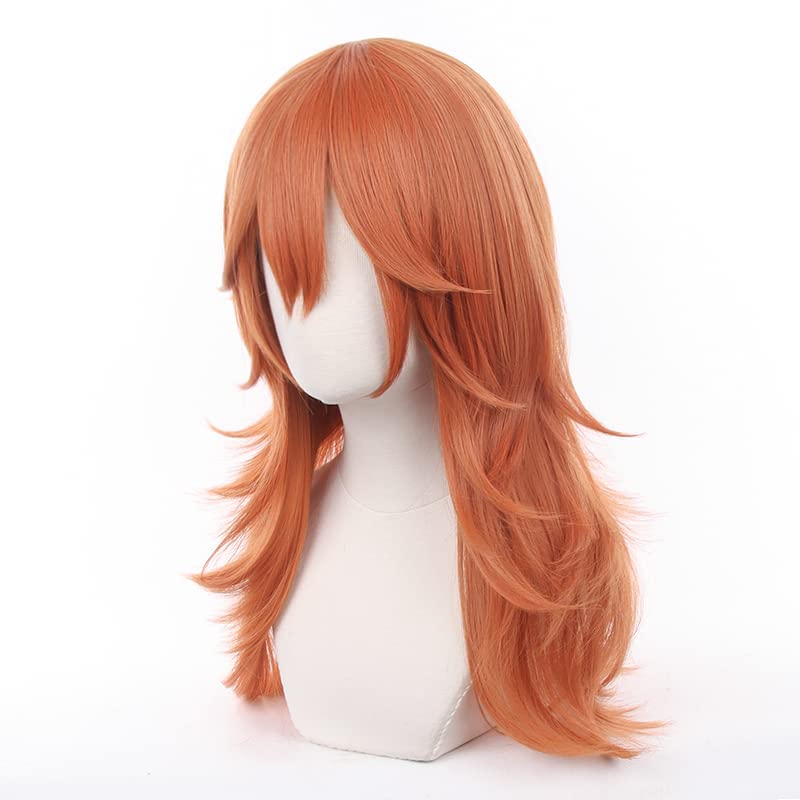 Long Dark Orange Cosplay Wigs for Women Halloween Costume Curly Wig for Party - Image 2