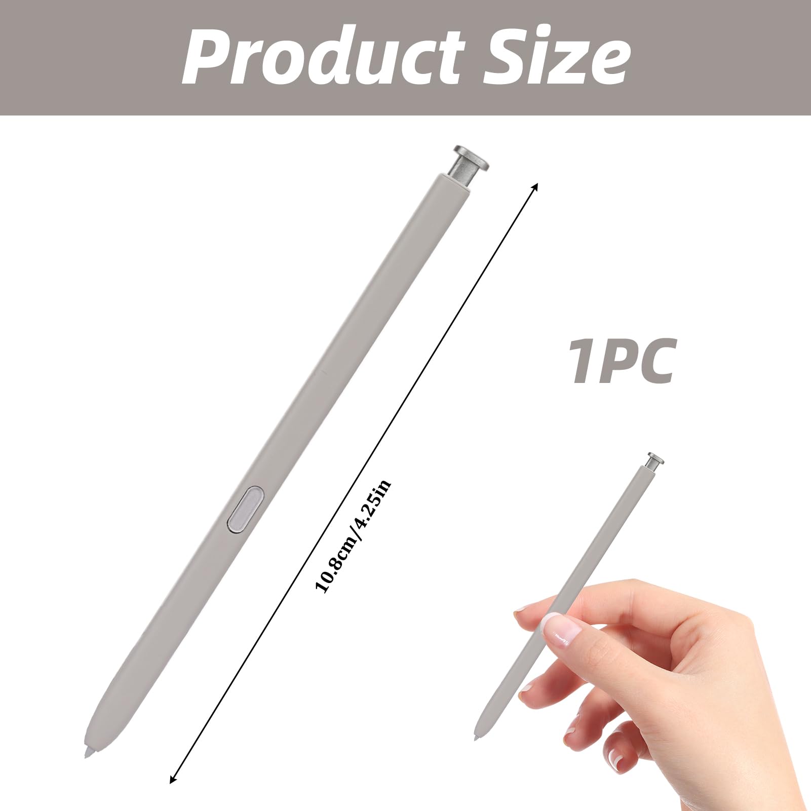SPen Stylet de Rechange pour Galaxy S25 Ultra Compatible avec Samsung Galaxy S25 Ultra EJ-PS938 sans Stylo Graphique Bluetooth (Gris)