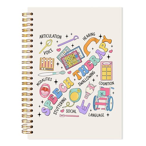 Carnet à spirales orthophoniste SLP format A5 pour suivi de thérapie