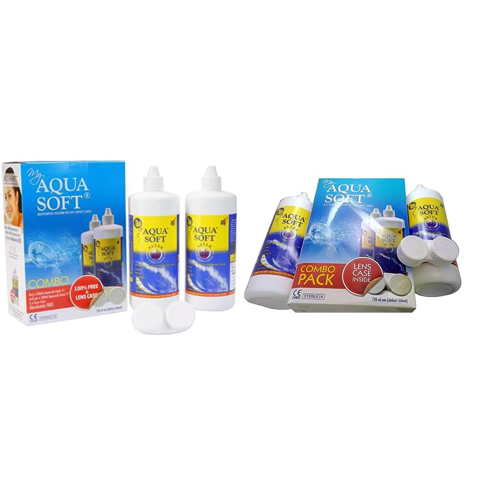 Aquasoft Multipurpose Solution For Soft Contact Lenses Combo Pack (360ml+360ml) & Aquasoft Multipurpose Solution for Soft Contact Lenses 360+360 Combo Pack (B0CDD5KQ8N) Amazon Price History, Amazon Price Tracker