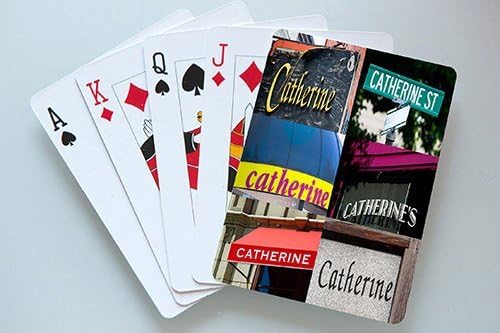 CATHERINE Personalized Playing Cards featuring photos of actual signs