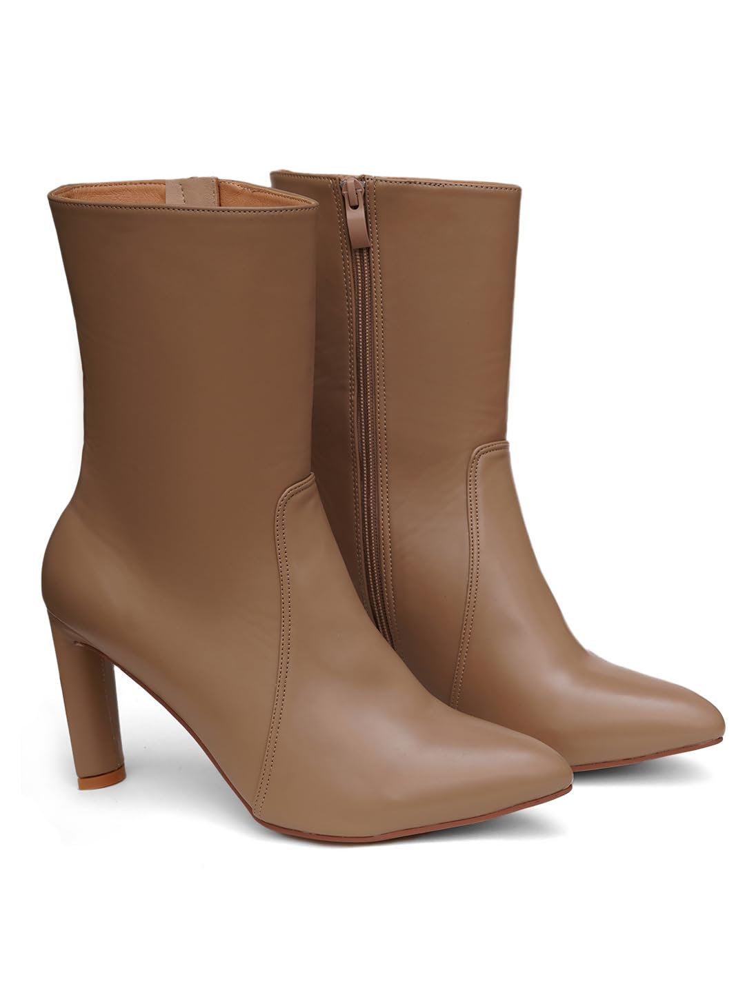 SHERRIF Womens Beige Color Block Heels Boots (SF-4496-BEIGE-36) (B0CWXTVWGH) Amazon Price History, Amazon Price Tracker